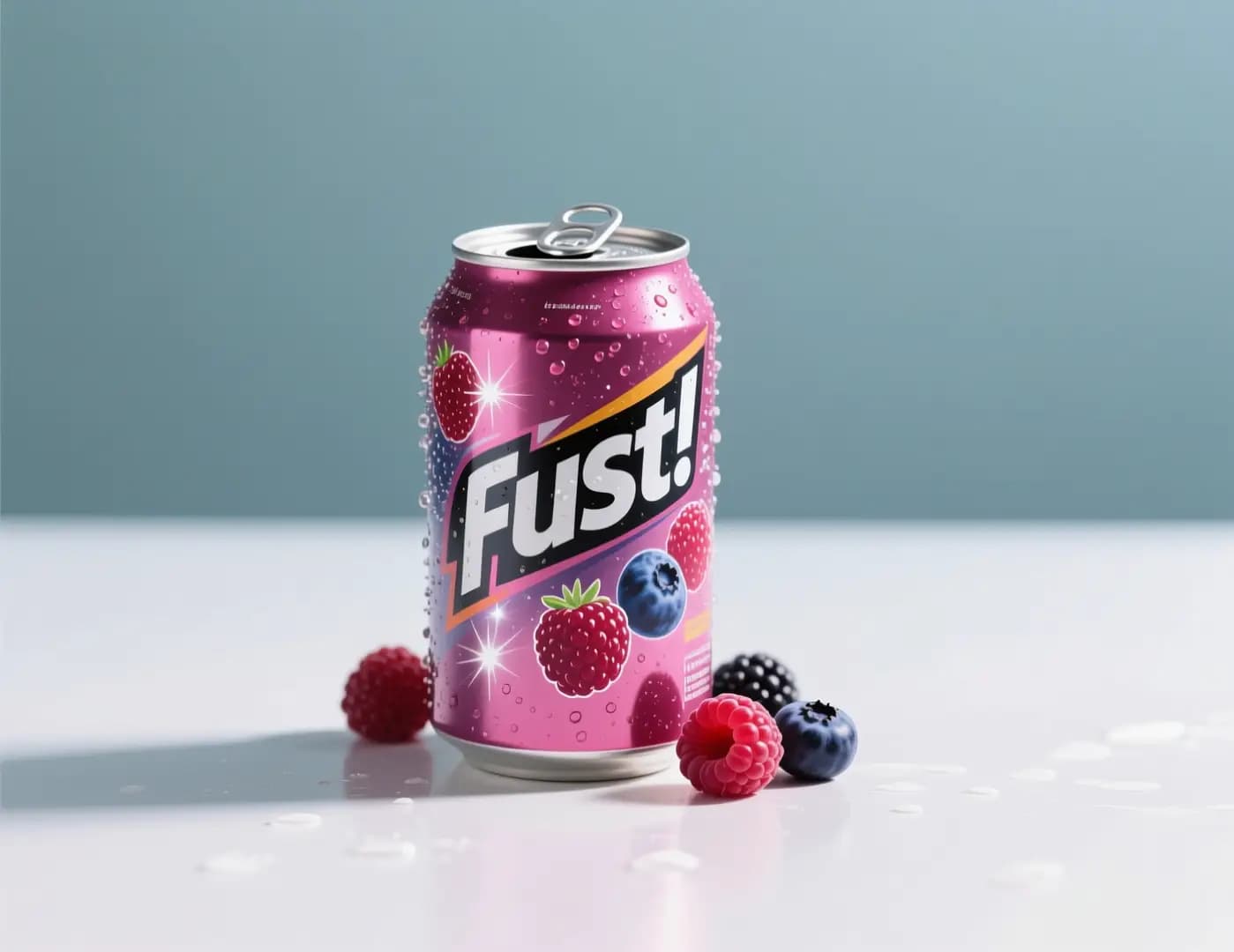 A quick beverage launch graphic with clear product focus and vibrant campaign color accents.